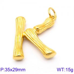 Stainless Steel Gold-plating Pendant - KP82107-KHX