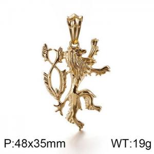 Stainless Steel Gold-plating Pendant c - KP82796-BDJX