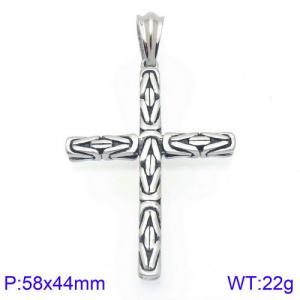 Stainless Steel Cross Pendant - KP83023-BDJX