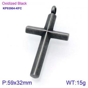 Stainless Steel Cross Pendant - KP93904-KFC
