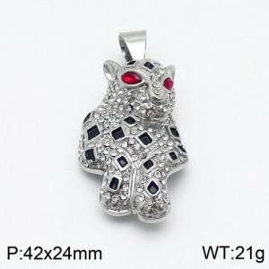 Stainless Steel Stone & Crystal Pendant - KP94185-JL