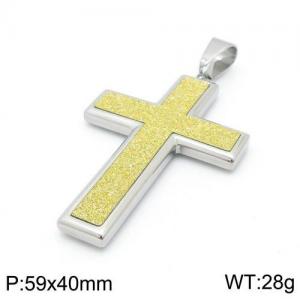 Stainless Steel Cross Pendant - KP96343-TBC
