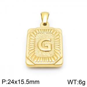 Stainless Steel Gold-plating Pendant - KP97123-LB