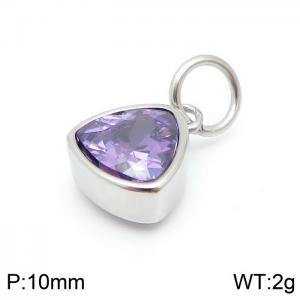 Stainless Steel Stone & Crystal Pendant - KP97358-LK