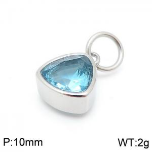 Stainless Steel Stone & Crystal Pendant - KP97359-LK