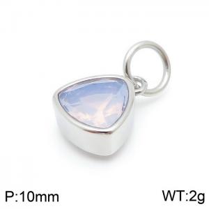 Stainless Steel Stone & Crystal Pendant - KP97361-LK