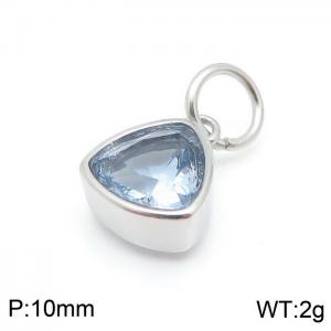 Stainless Steel Stone & Crystal Pendant - KP97362-LK