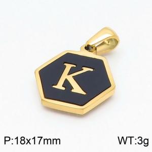 Stainless Steel Gold-plating Pendant - KP97668-LB