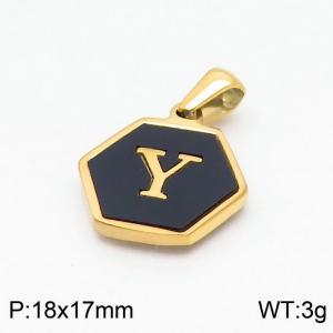 Stainless Steel Gold-plating Pendant - KP97682-LB