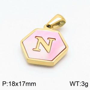 Stainless Steel Gold-plating Pendant - KP97697-LB