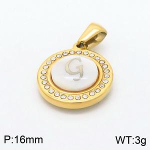 Stainless Steel Gold-plating Pendant - KP97818-LB
