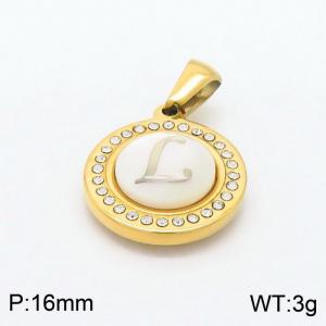 Stainless Steel Gold-plating Pendant - KP97823-LB