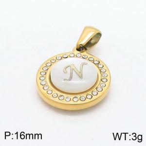 Stainless Steel Gold-plating Pendant - KP97825-LB