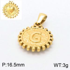 Stainless Steel Gold-plating Pendant - KP97844-LB