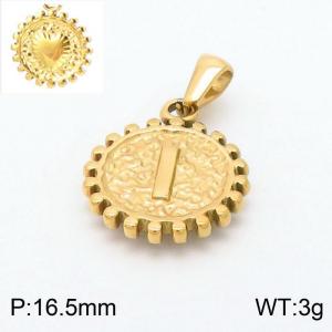 Stainless Steel Gold-plating Pendant - KP97846-LB