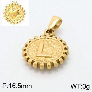 Stainless Steel Gold-plating Pendant - KP97849-LB