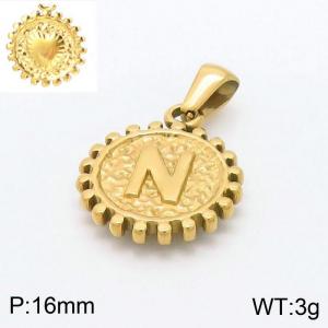 Stainless Steel Gold-plating Pendant - KP97851-LB