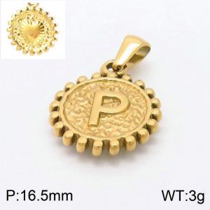 Stainless Steel Gold-plating Pendant - KP97853-LB