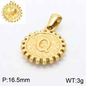 Stainless Steel Gold-plating Pendant - KP97854-LB