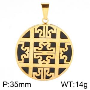 Stainless Steel Gold-plating Pendant - KP98247-K