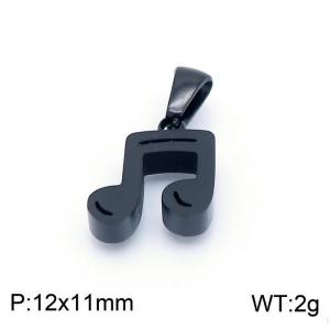 Stainless Steel Black-plating Pendant - KP98407-TJG