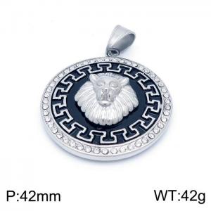 Stainless Steel Stone & Crystal Pendant - KP98570-LK