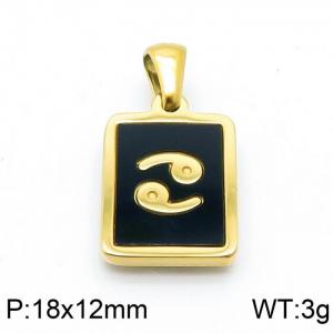 Stainless Steel Gold-plating Pendant - KP98641-LB