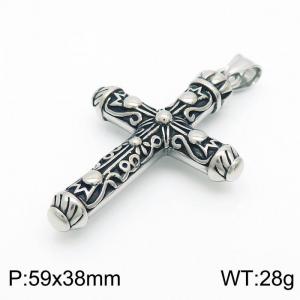 Stainless Steel Cross Pendant - KP99082-TGX