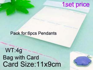 Bag with Card for Pendant Packing--1set price - KPS342-K