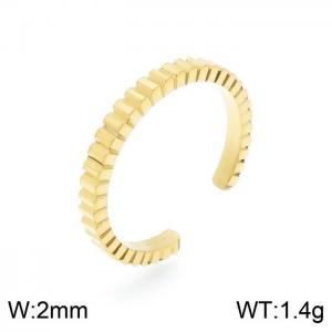 Stainless Steel Gold-plating Ring - KR100011-YX