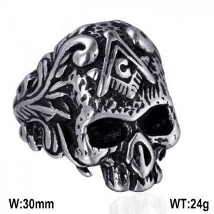 Stainless Skull Ring - KR100064-WGJX