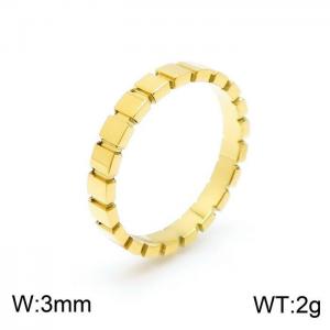 Stainless Steel Gold-plating Ring - KR100448-YH