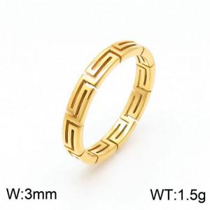 Stainless Steel Gold-plating Ring - KR100616-LK