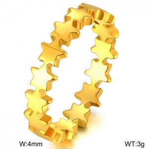 Stainless Steel Gold-plating Ring - KR100713-WGZJ