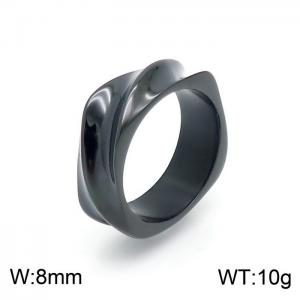 Stainless Steel Black-plating Ring - KR100729-KFC