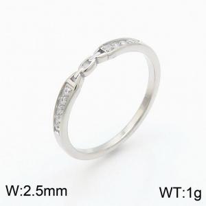 Stainless Steel Stone&Crystal Ring - KR100823-YH