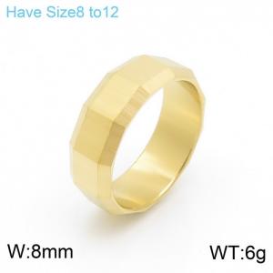 Stainless Steel Gold-plating Ring - KR100830-KFC