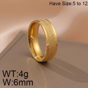 Stainless Steel Gold-plating Ring - KR101456-WGRH