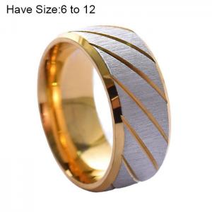 Stainless Steel Gold-plating Ring - KR101471-WGRH