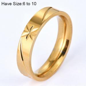Stainless Steel Gold-plating Ring - KR101498-WGRH