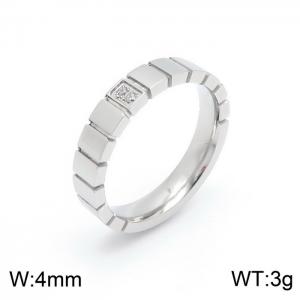 Stainless Steel Stone&Crystal Ring - KR101759-GC