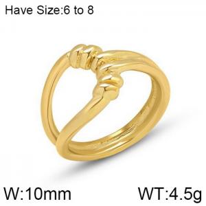 Stainless Steel Gold-plating Ring - KR102182-WGML