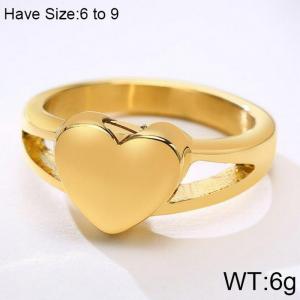 Stainless Steel Gold-plating Ring - KR102279-WGSF