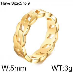 Stainless Steel Gold-plating Ring - KR102280-WGSF
