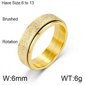 Stainless Steel Gold-plating Ring - KR102289-WGDC