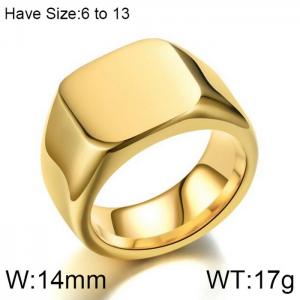 Stainless Steel Gold-plating Ring - KR102307-WGDC