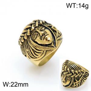 Stainless Steel Gold-plating Ring - KR102396-LK