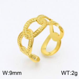 Stainless Steel Gold-plating Ring - KR102878-HM