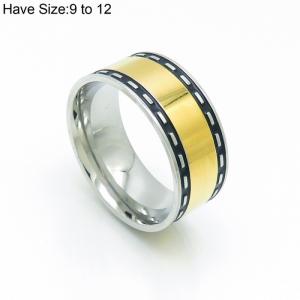 Stainless Steel Gold-plating Ring - KR103410-YX