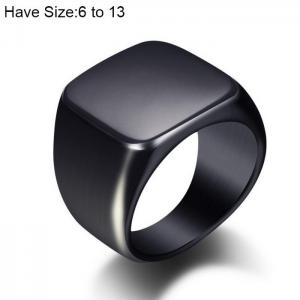 Stainless Steel Black-plating Ring - KR104120-WGZJ